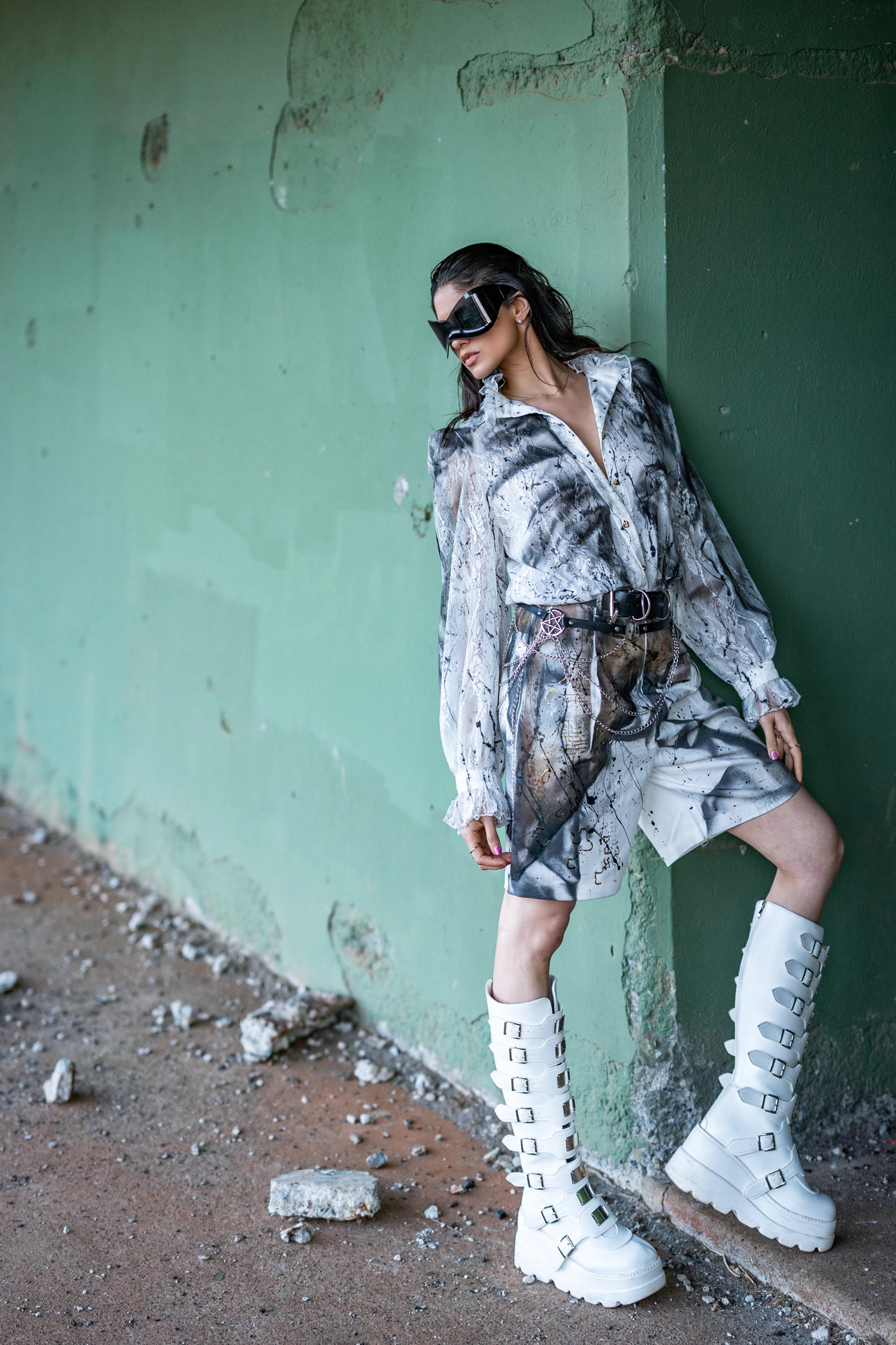 Look 12 —  Lace Statement Blouse