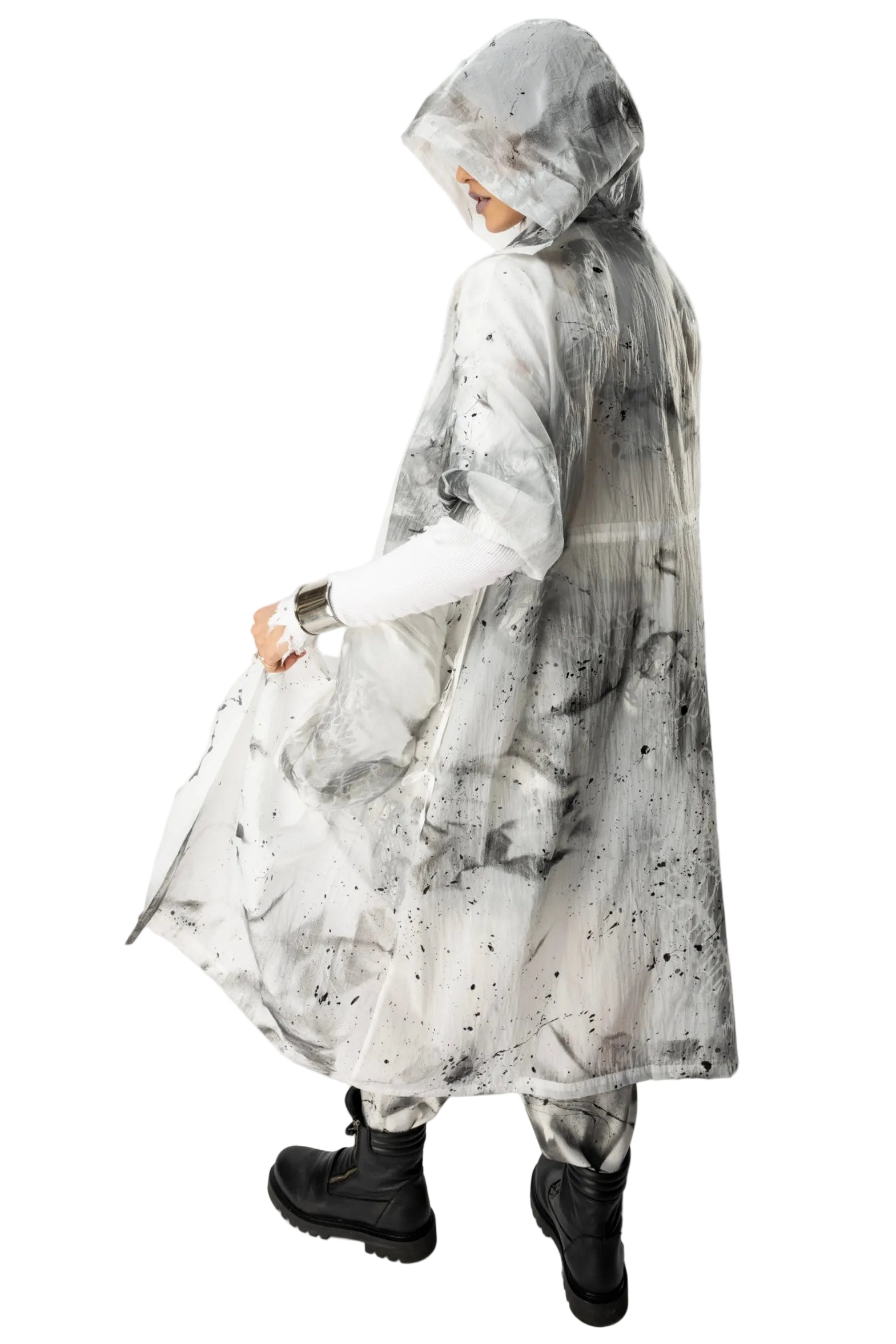 Look 14 —   Hooded Sheer Outer Layer