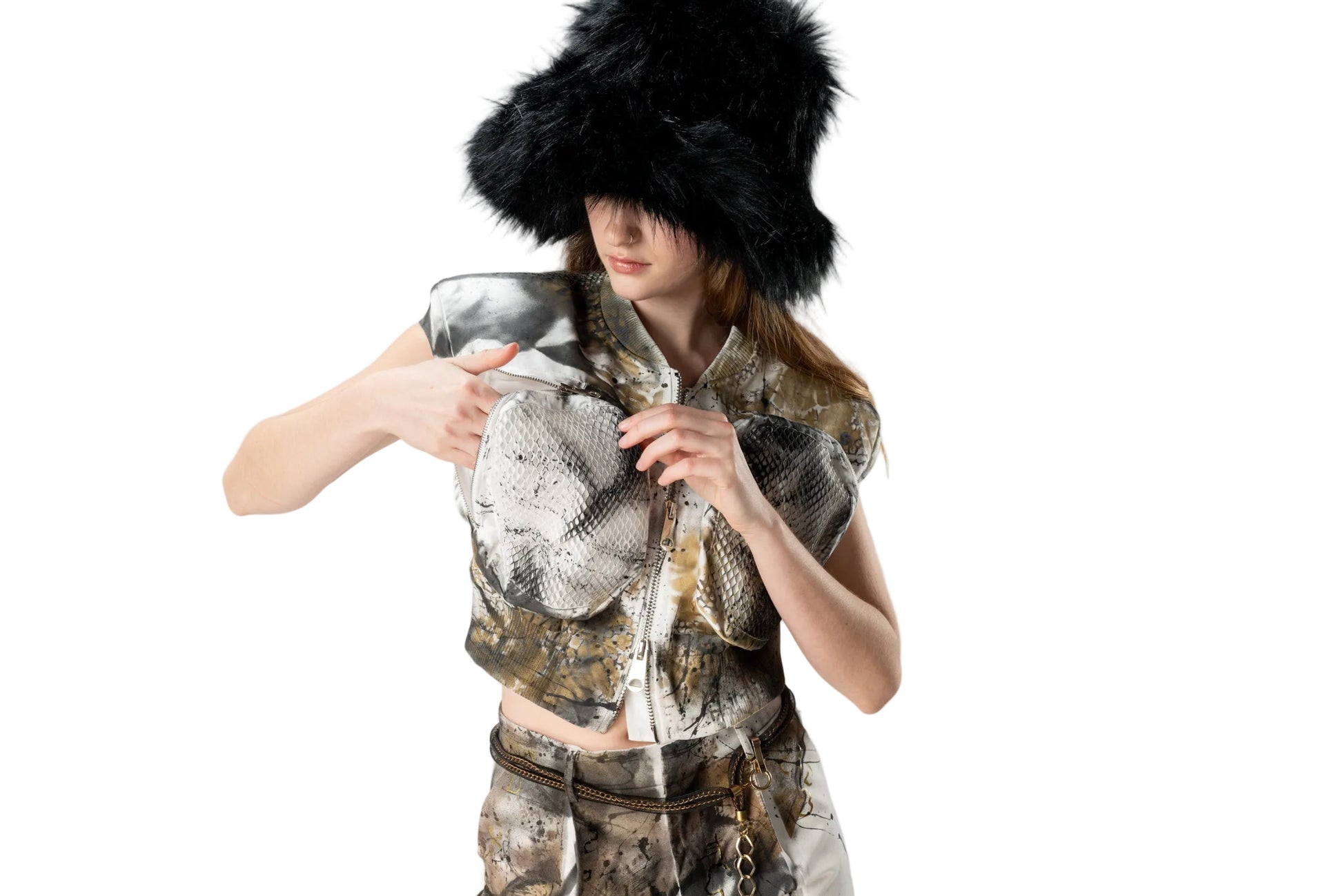 Look 13 —  Sculpted Sleeveless Jacket & Mini Skirt Set