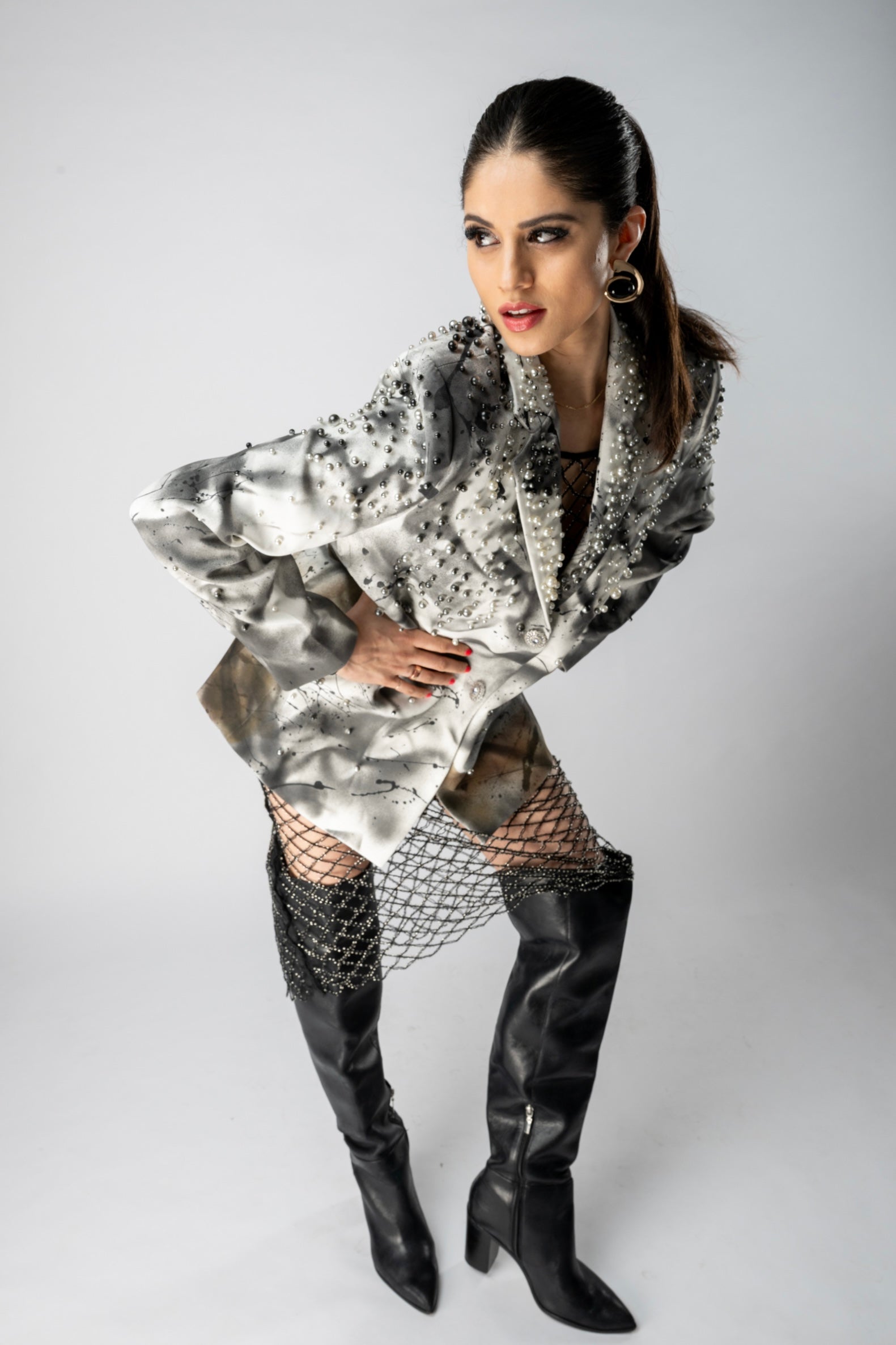 Look 09 — Pearl-Embellished Blazer