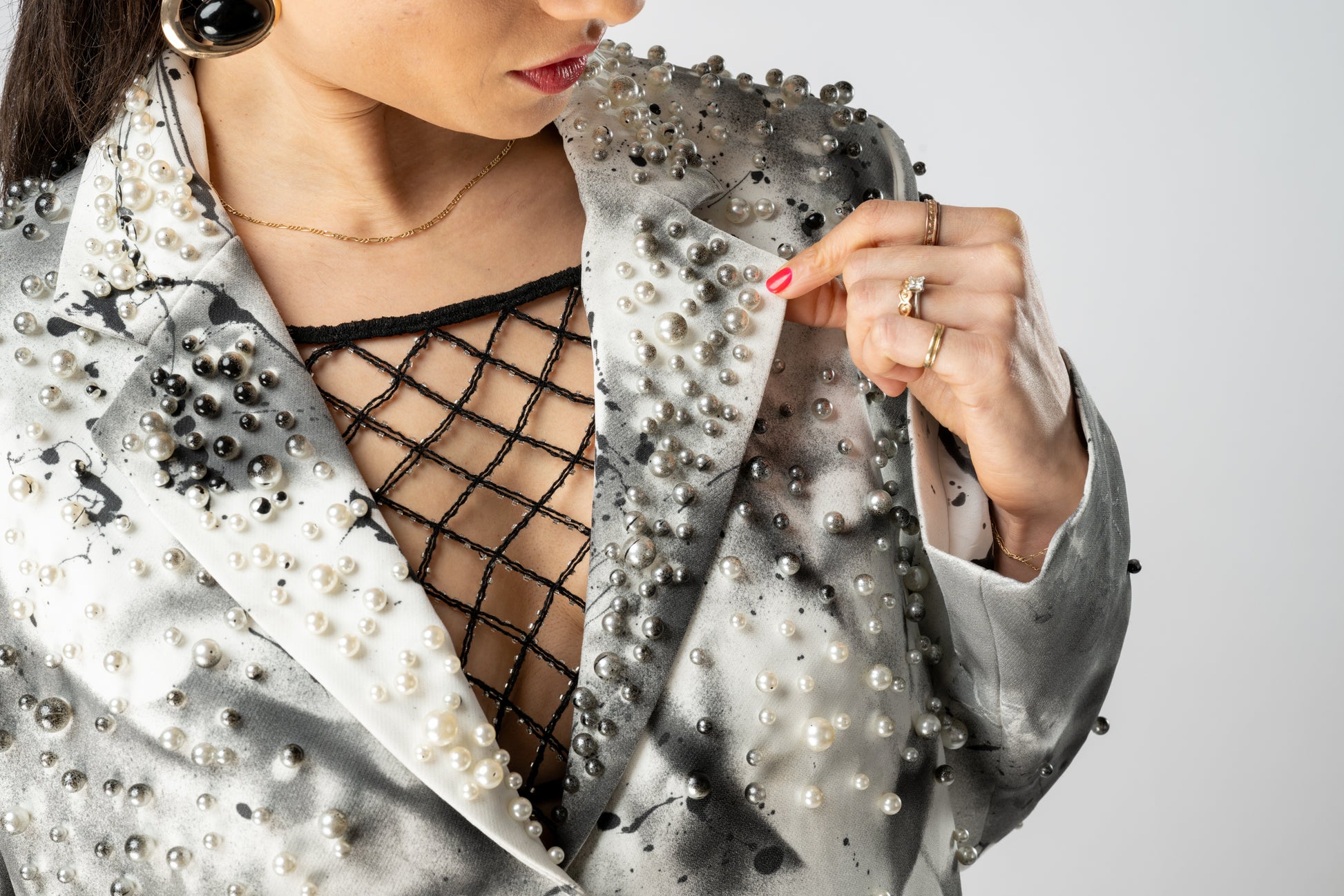 Look 09 — Pearl-Embellished Blazer